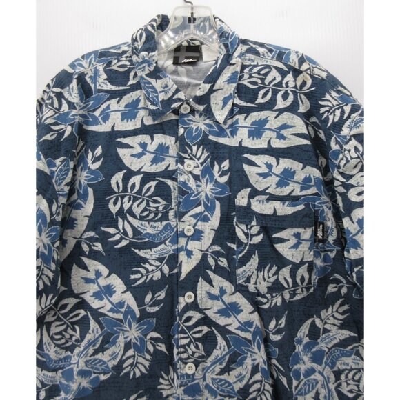 VINTAGE No Fear Shirt Medium Hawaiian Button Up Skater Surfer Tropical - Picture 2 of 12